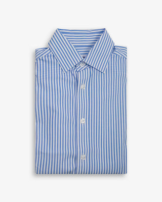 Blue Pinstripe Standard Stretch Shirt – Boys Wrinkle-Free Button Down Dress Shirt