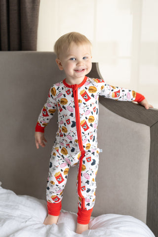 Snuggies & Nuggies Convertible Romper with 2 Way Zipper