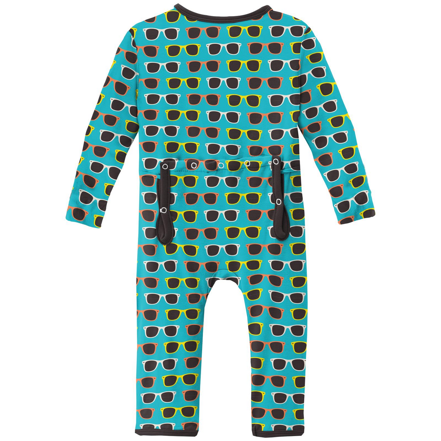 Kickee Pants Print Coverall with Snaps: Confetti Sunglasses