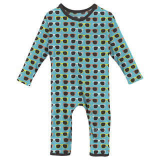 Print Coverall with Snaps: Confetti Sunglasses