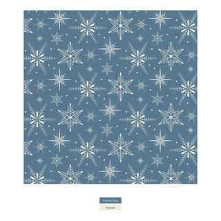 Print Coverall with Snaps: Parisian Blue Snowflakes