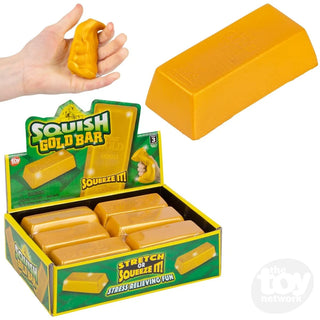 Gold Bar Squishy Stress Toy – Soft Stretchy Sensory Fidget for Anxiety Relief, Focus & Calm | Realistic Gold Brick Squeeze Toy