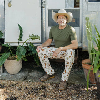 Cowboy Christmas Bamboo Lounge Pants – Adult Holiday Pajama Pants