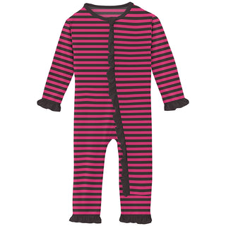 Print Classic Ruffle Coverall with Snaps: Awesome Stripe