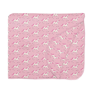 Fluffle Throw Blanket with Embroidery: Cake Pop Prancing Unicorn