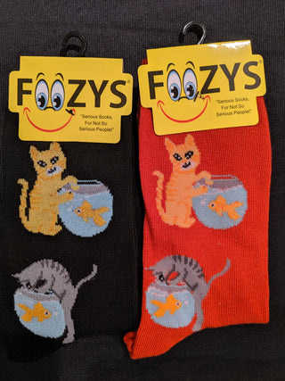 Cat & Fish Bowl Socks