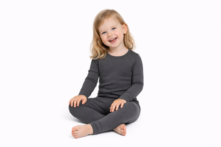 Bamboo Two Piece Pajama Set in Dark Gray