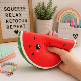 Giant Watermelon Squishy Slow-Rising Sensory Stress Toy for Calm, Focus & Fidget Play 🍉