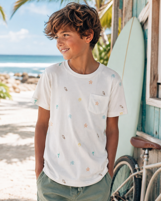 Appaman Playa White Concert Tee – Boys Beach Graphic T-Shirt