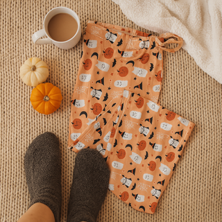 Boo-Tastic Glow-in-the-Dark Halloween Bamboo Relaxed Lounge Pajama Pants