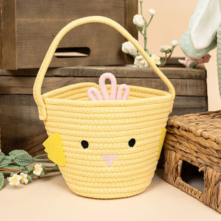 Yellow Chick Rope Basket