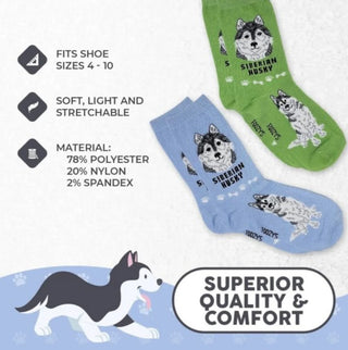 Siberian Husky Socks