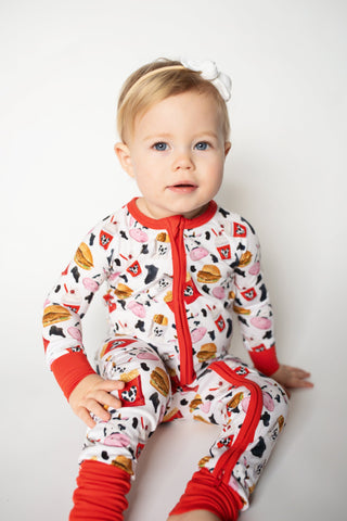 Snuggies & Nuggies Convertible Romper with 2 Way Zipper