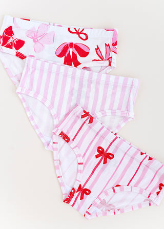 Girl's Underwear Set in Blushing Bows