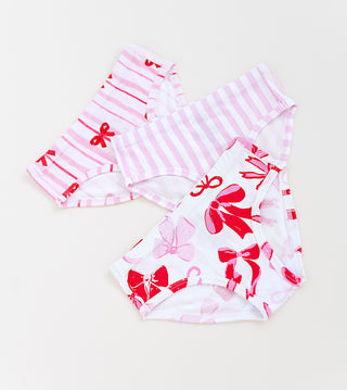 Girl's Underwear Set in Blushing Bows