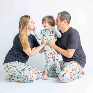 Dogs Bark Two-Piece Bamboo Long Sleeve Kids Pajama Pants Set