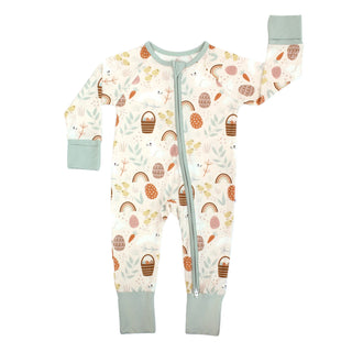 Hop To It Bamboo Easter Convertible Baby Pajamas