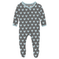 Kickee Pants Print Footie with Snaps: Pewter Furry Friends