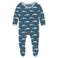 Print Footie with Snaps: Deep Sea Narwhal