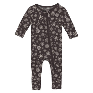 Convertible Coverall in Chalkboard Snowflakes
