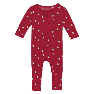 Convertible Coverall in Crimson Holiday Lights