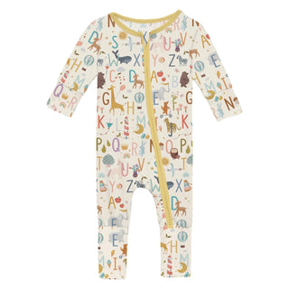 Convertible Sleeper with 2-Way Zipper in Animal Alphabet