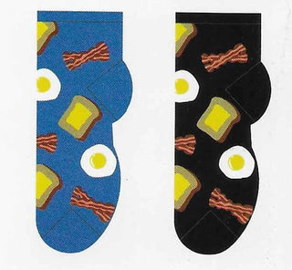 Bacon & Eggs No Show Socks