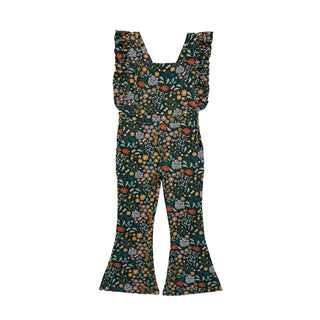 Moonlit Meadow Bamboo Crossback Flare Leg Romper