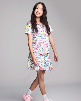 Floral Garden Flare Skort – Girls Floral Skirt with Built-In Shorts