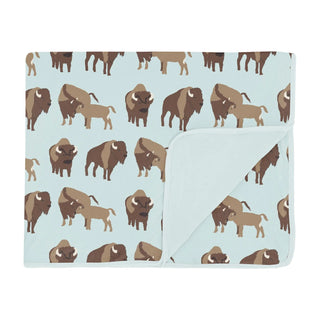 Print Throw Blanket: Fresh Air Bison