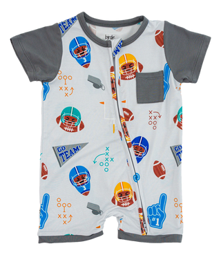 Gridiron Greats Bamboo Zip Shortie Romper