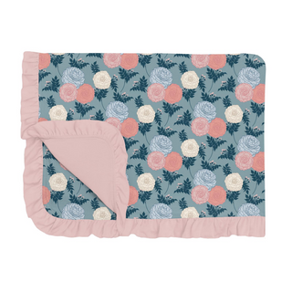 Print Ruffle Toddler Blanket: Stormy Sea Enchanted Floral