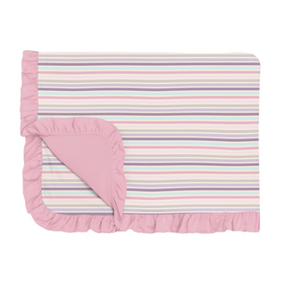 Print Ruffle Toddler Blanket Ice Cream Stripe