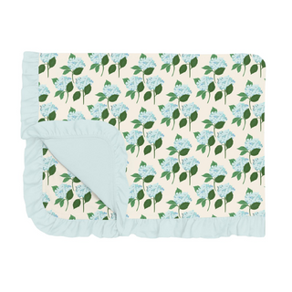 Print Ruffle Toddler Blanket Hydrangea Bouquet