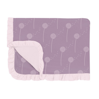 Ruffle Toddler Blanket Lavender Dandelion Wish