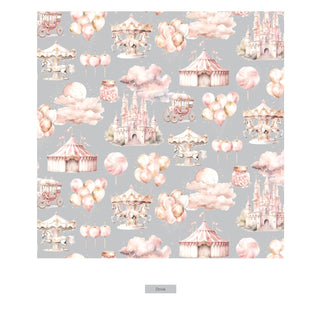 Ruffle Toddler Blanket in Dove Princess Dreams/Shrinking Violet Bow Lattice