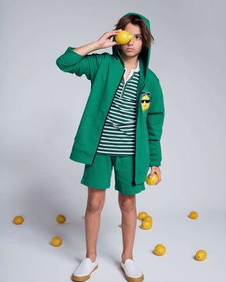 Garden Green Resort Shorts – Boys Pull-On Drawstring Shorts with Pockets