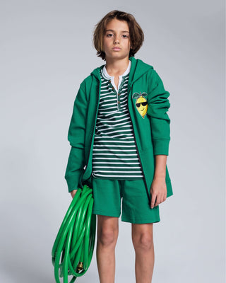 Garden Green Resort Shorts – Boys Pull-On Drawstring Shorts with Pockets