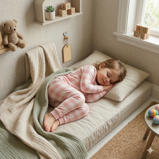 Pink Gingham Two-Piece Bamboo Short Sleeve Pajama Kids Pants Set