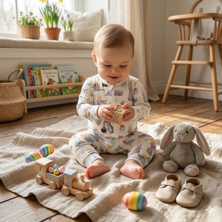 Coverall with 2 Way Zipper Natural Egg Hunt