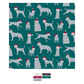 Print Double Layer Throw Blanket: Cedar Santa Dogs