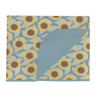 Double Layer Throw Blanket in Stormy Sea Sunflower