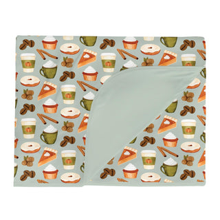 Double Layer Throw Blanket in Aloe Pumpkin Spice