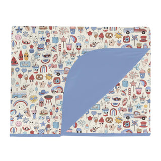 Double Layer Throw Blanket in Party USA