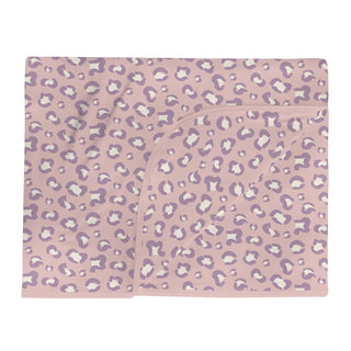 Double Layer Throw Blanket in Baby Rose Cheetah