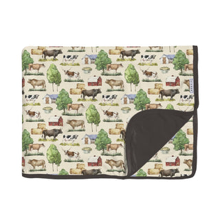 Double Layer Throw Blanket in Natural Grazing Cows