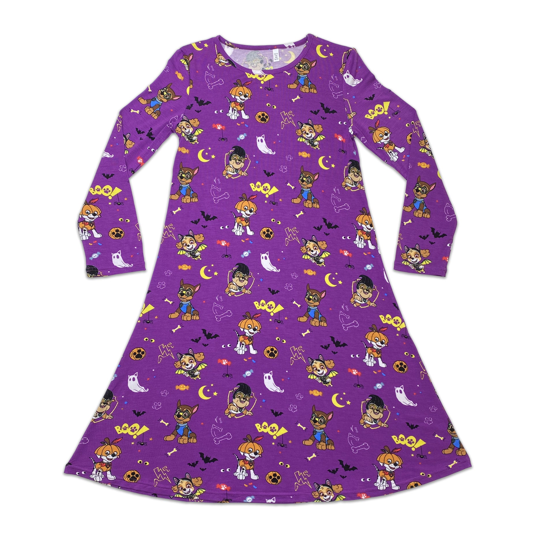 PAW Patrol: Halloween Bamboo Girls' Long Sleeve Dress, 18-24 Months PAW Patrol: Halloween Bamboo Girls' Long Sleeve Dress, 18-24 Months