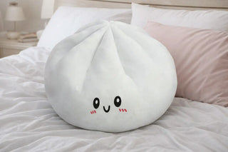 Dumpling Plush Pillow – Ultra Soft Sensory Throw Pillow for Kids | Cute Kawaii Dumpling Cushion for Comfort, Calm & Cozy Room Décor