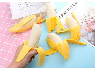 Peelable Banana Squishy – Stretchy Sensory Fidget Toy for Stress Relief, Calm & Focus 🍌