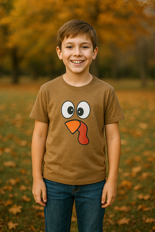 Gobble Gobble Turkey Face Tee